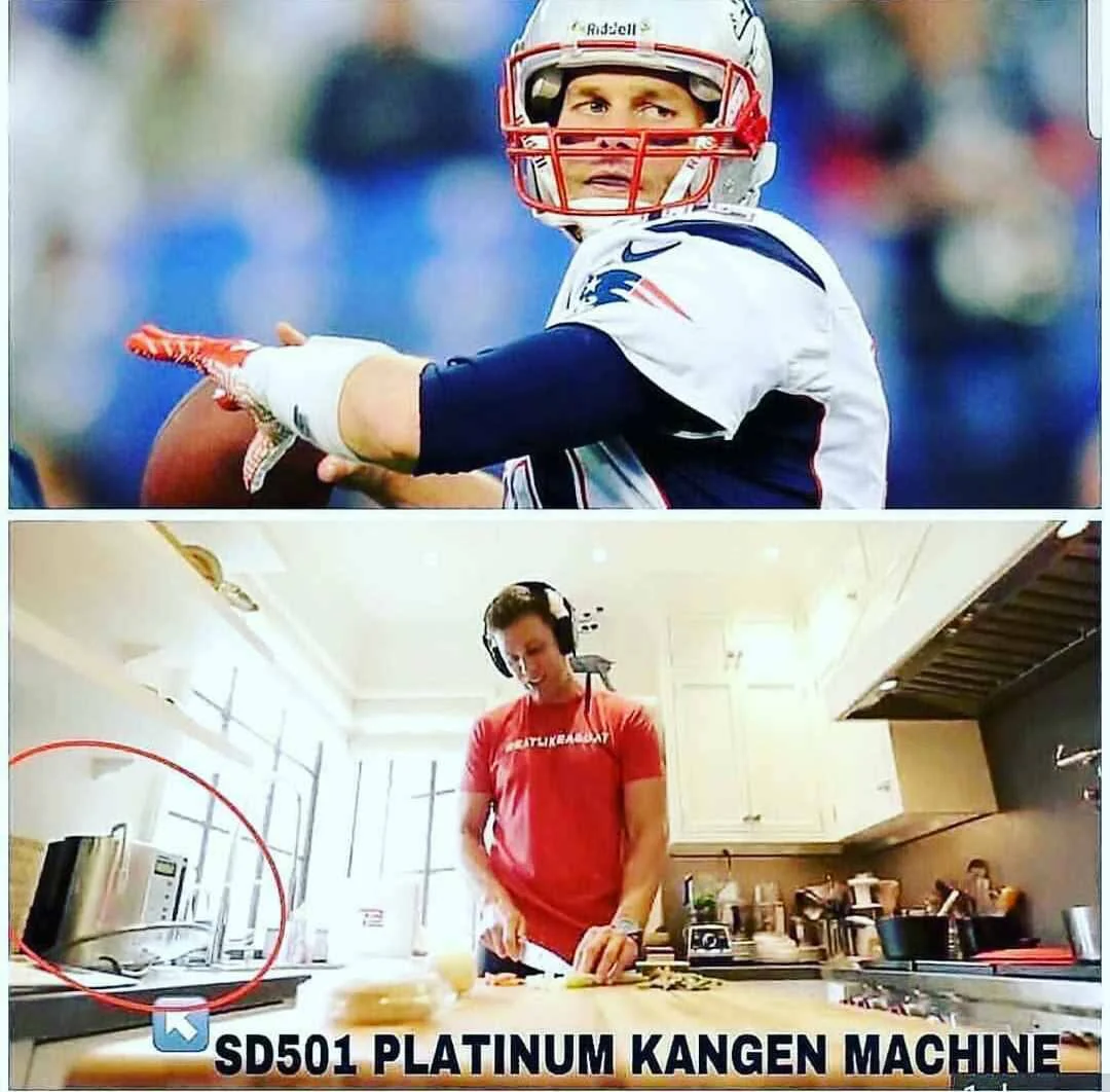 Коллаж с Томом Брэди и Kangen Machine